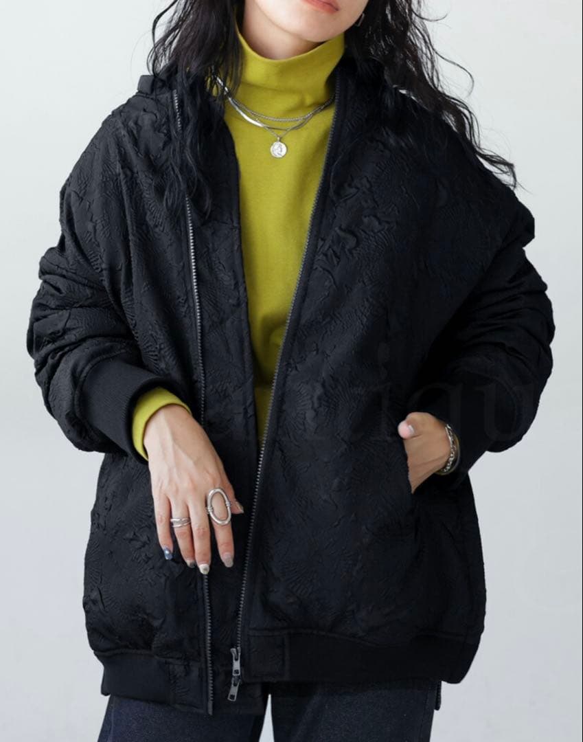 【試着のみ】定価14,300円antiquaアンティカ ジャガードアウター