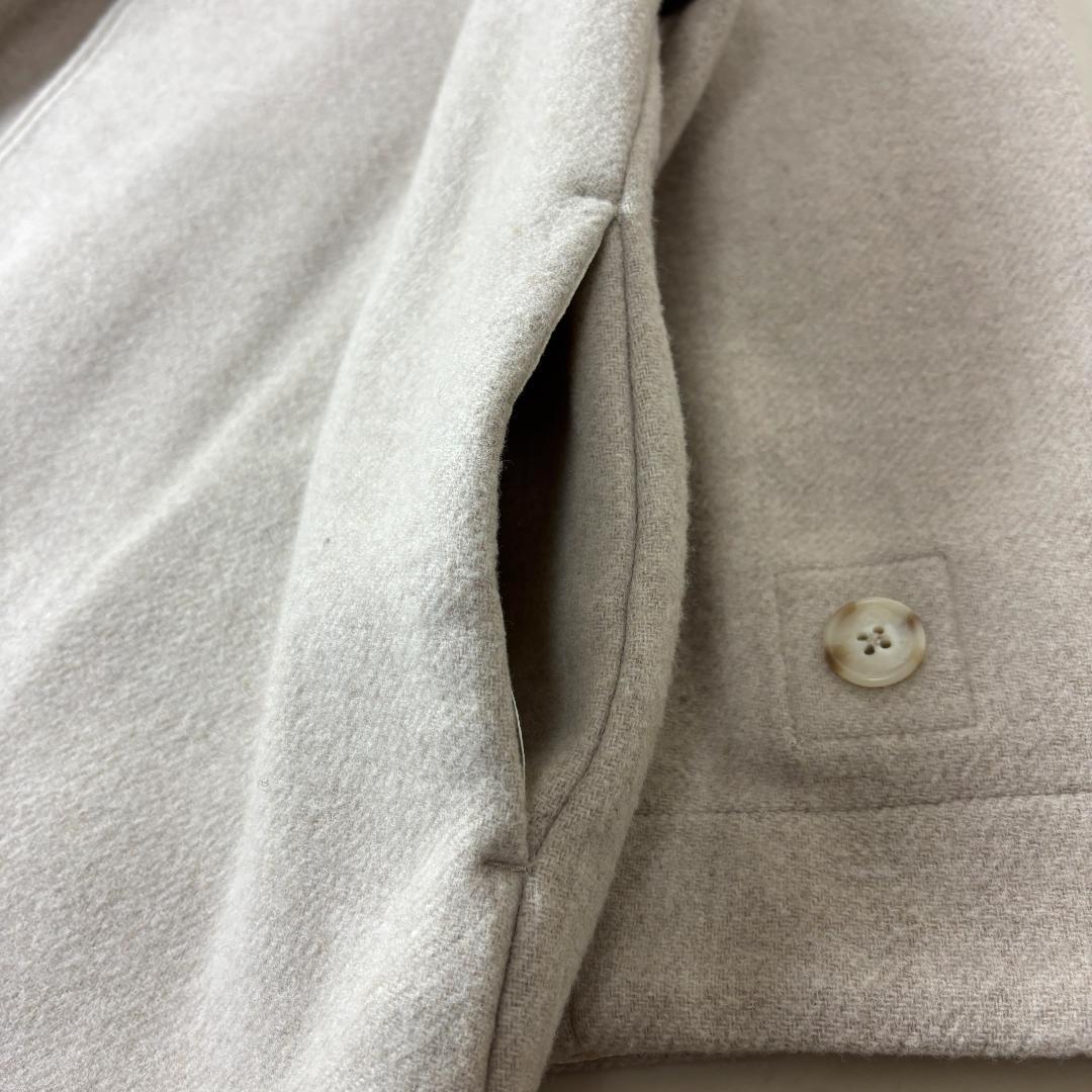 グランマママドーター F スタンドカラーダッフルコート メルトンコート ベージュ