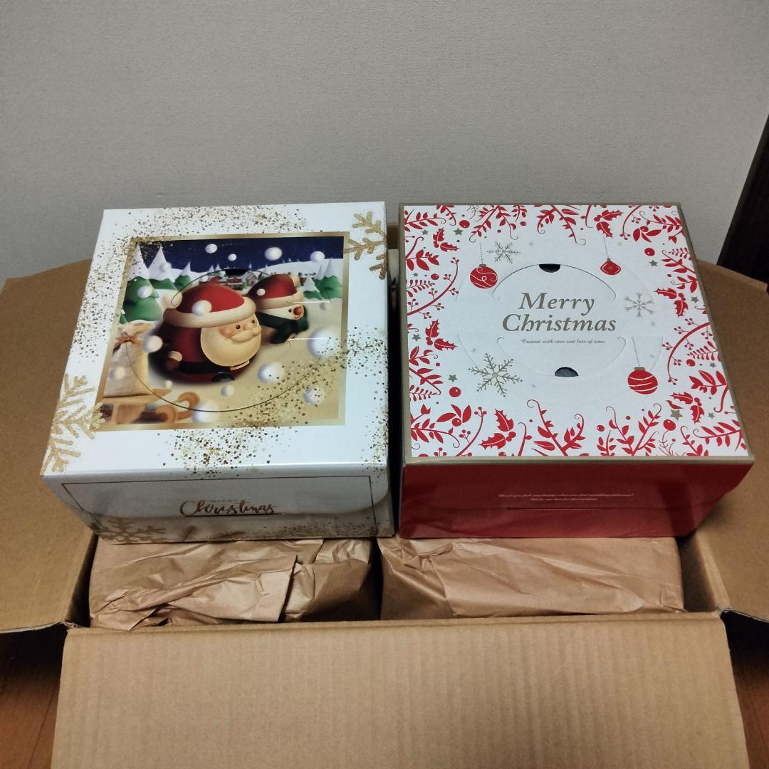 ※交渉成立商品※P【クリスマス】ケーキ箱6号2種類100個 セット