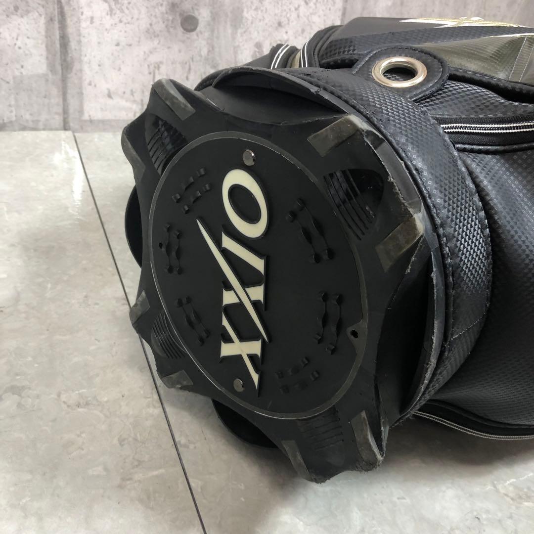 XXIO　キャディバッグ　カート式　ゴルフ　ブラック　5分割　PUレザー