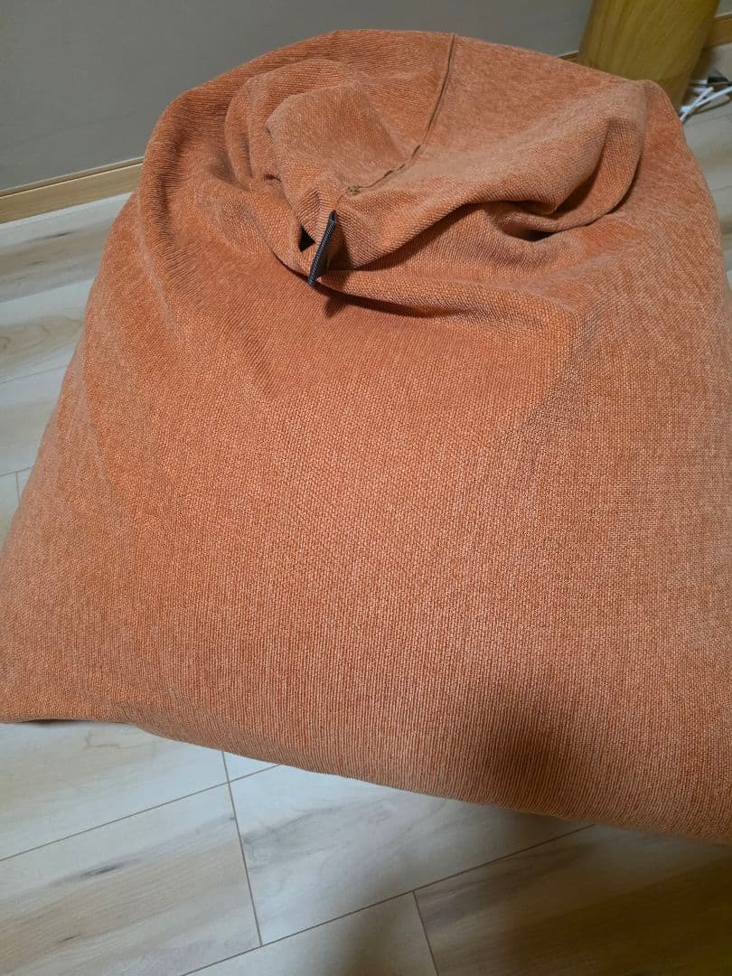 美品 テトラグランデ ビーズクッション オレンジビッグ 大東寝具