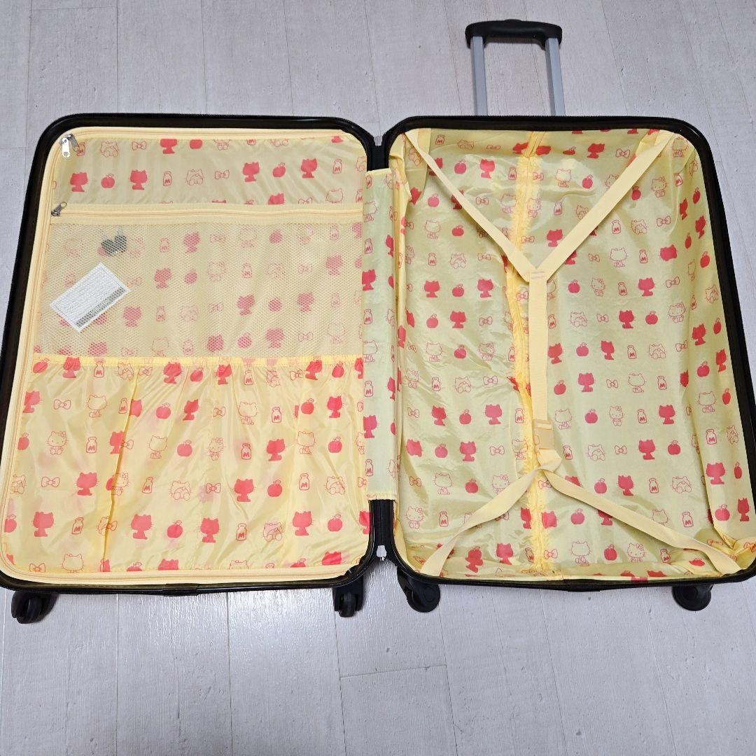 美品！ハローキティキャリーバッグL　スーツケース　白 90L