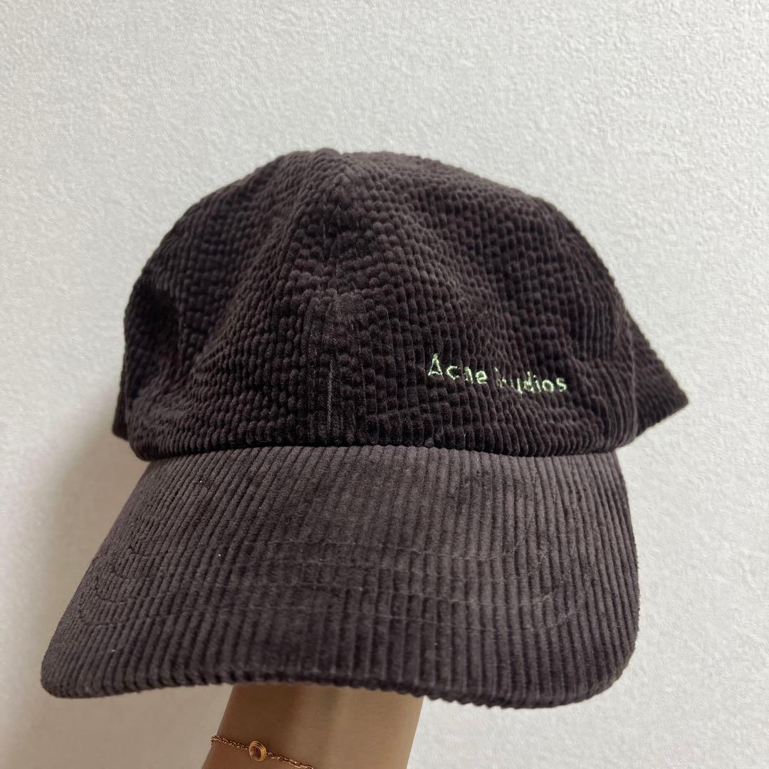 hime Acne Studios ダークブラウン コーデュロイキャップ