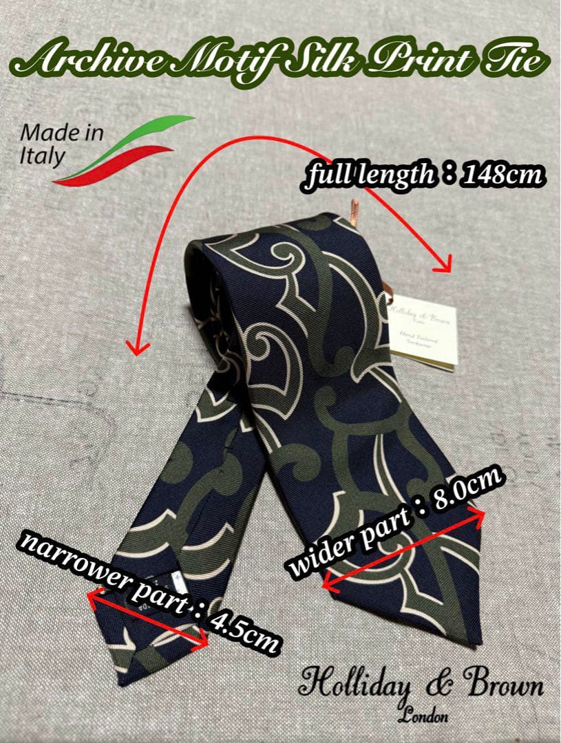 【新品】Holliday & Brown／アーカイブモチーフ／ネイビー／カーキ