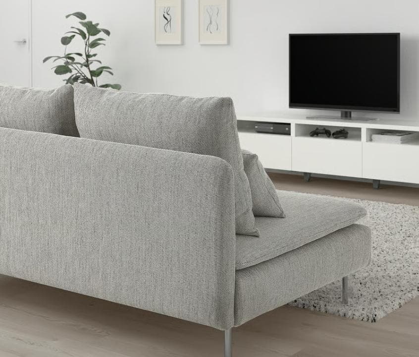 ソーデルハムン3人掛けコンパクトソファセクション グレー