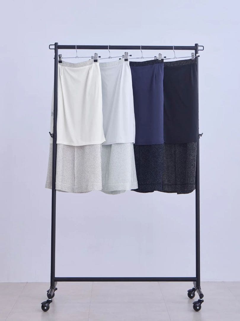 overE　ツイードライクセミタイトスカート　ホワイト　LLサイズ　オーバーイー