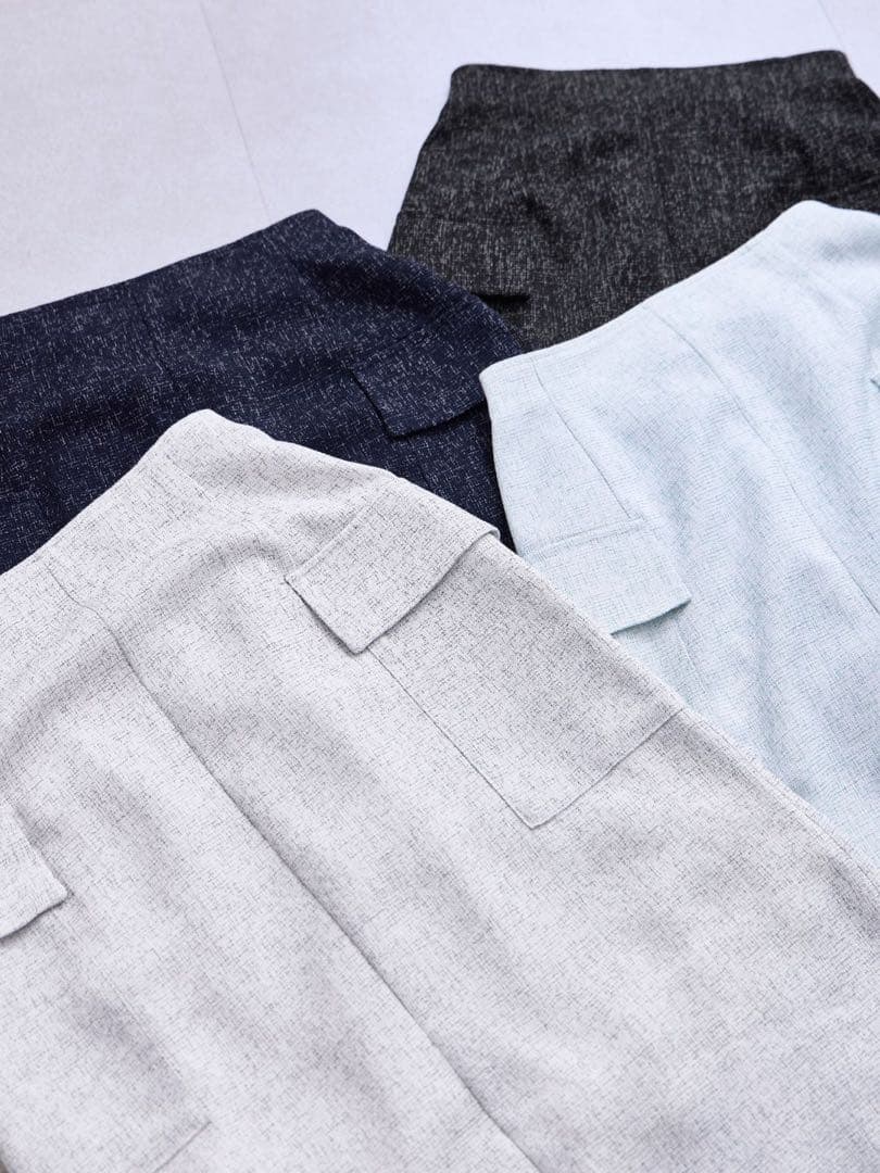 overE　ツイードライクセミタイトスカート　ホワイト　LLサイズ　オーバーイー