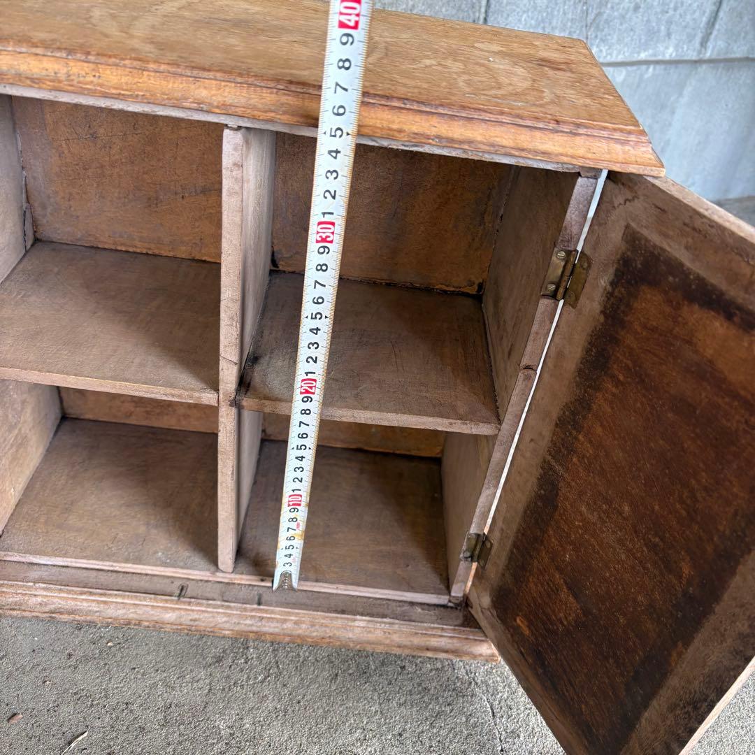 C1 北欧レトロ ガラスタイル 木製 収納キャビネット ヴィンテージ ビンテージ