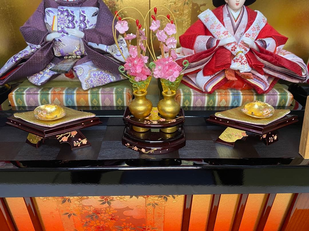 東京久月　雛人形　収納セット・東帯十二単姿・間口約５９×奥行約３４×高さ約５８㎝