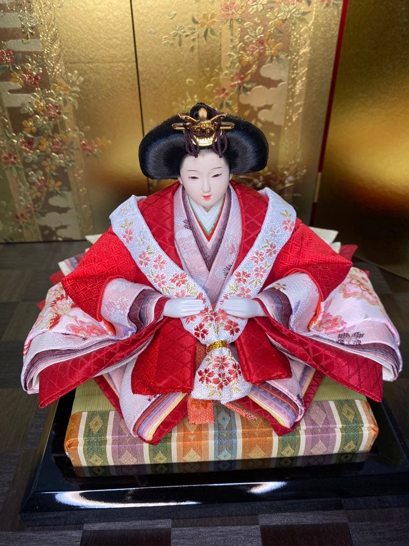 東京久月　雛人形　収納セット・東帯十二単姿・間口約５９×奥行約３４×高さ約５８㎝