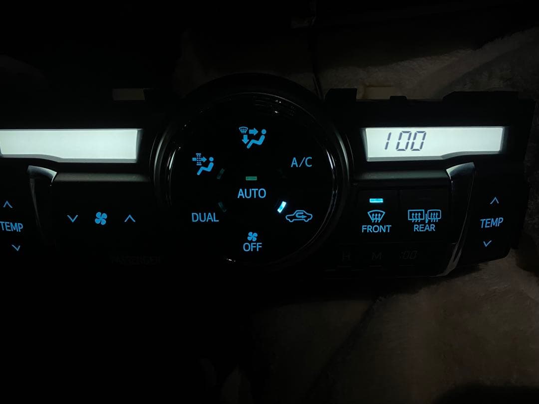 マークX130エアコンパネルLED打ち替えワンオフフルオーダーカスタムDIY