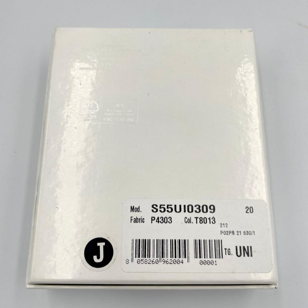 鑑定済・良品★メゾンマルジェラ　レザー　マネークリップ　ブラック×ベージュ　箱