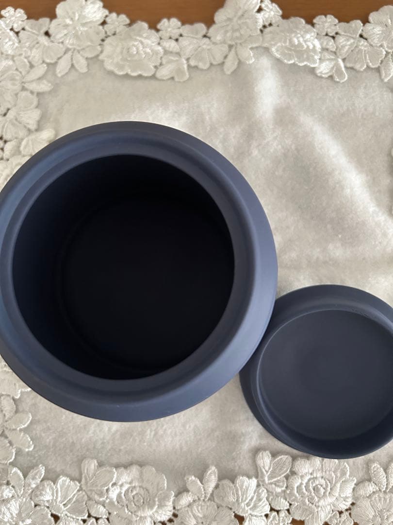 ウエッジウッド　ジャスパー　ポーランドブルー 小物入れ 陶器 蓋付き