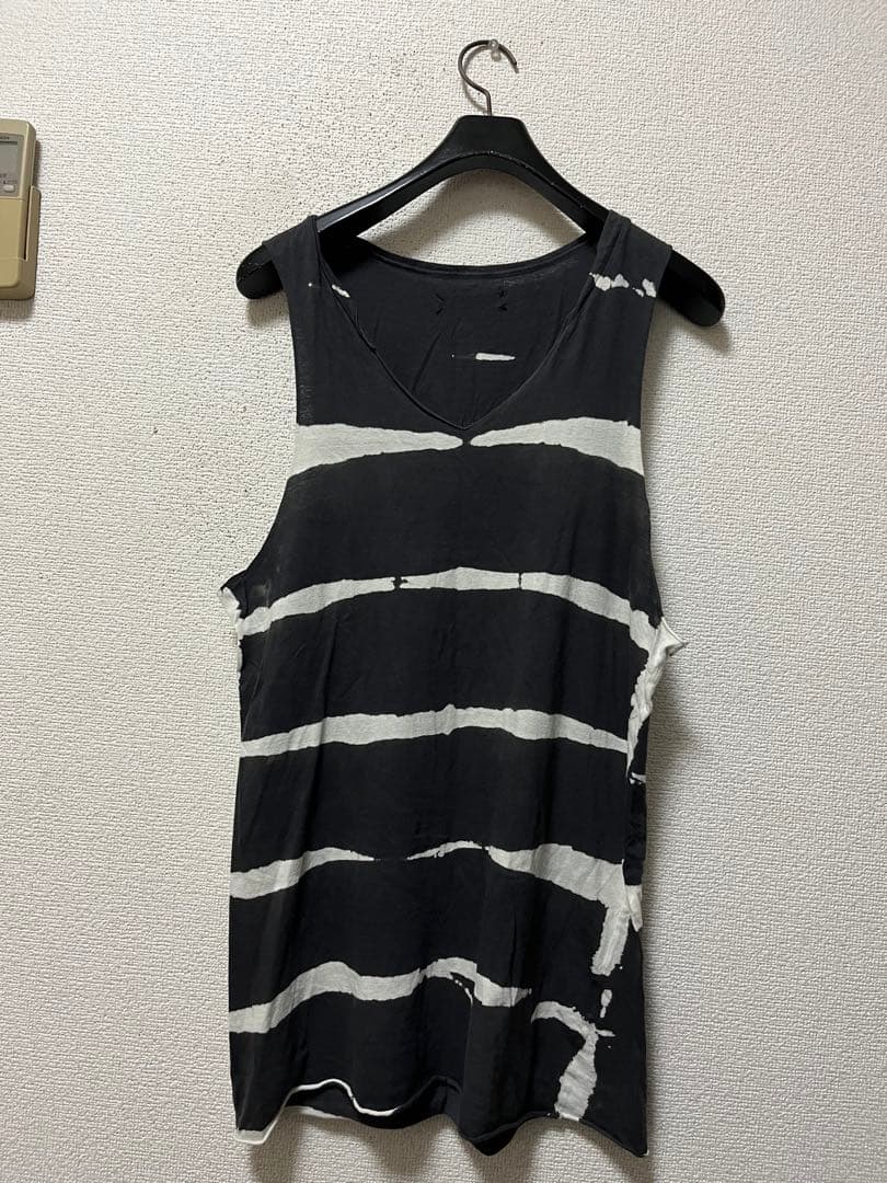 イフシックスワズナイン　ロングタンクトップ　/1　ブラック×ホワイト　ストレッチ