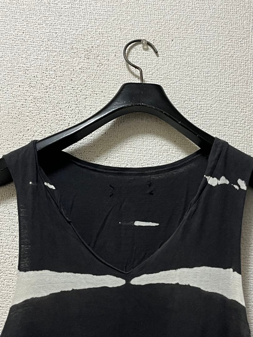 イフシックスワズナイン　ロングタンクトップ　/1　ブラック×ホワイト　ストレッチ