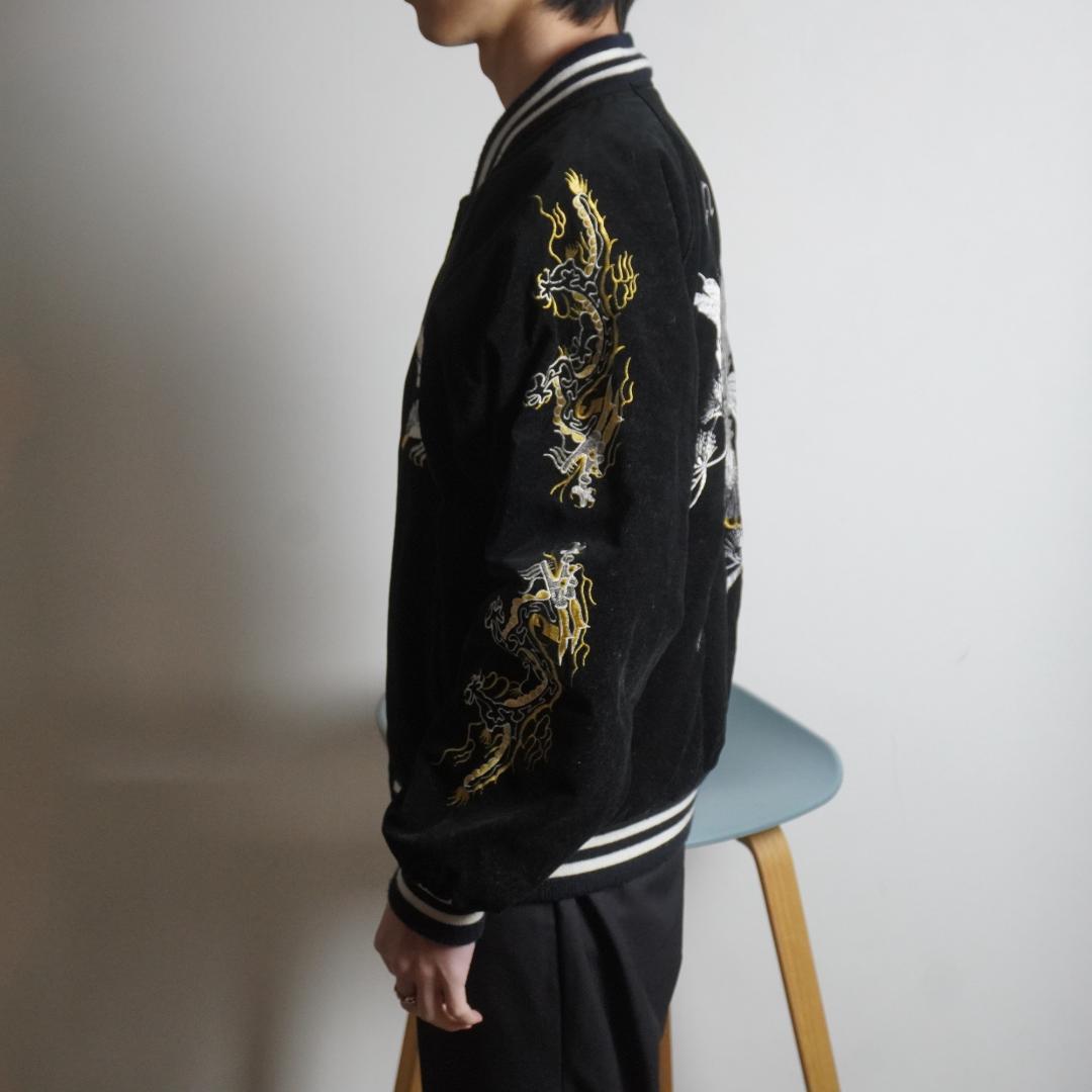 JUNGLE STORM ブラック スカジャン 刺繍 /QW160