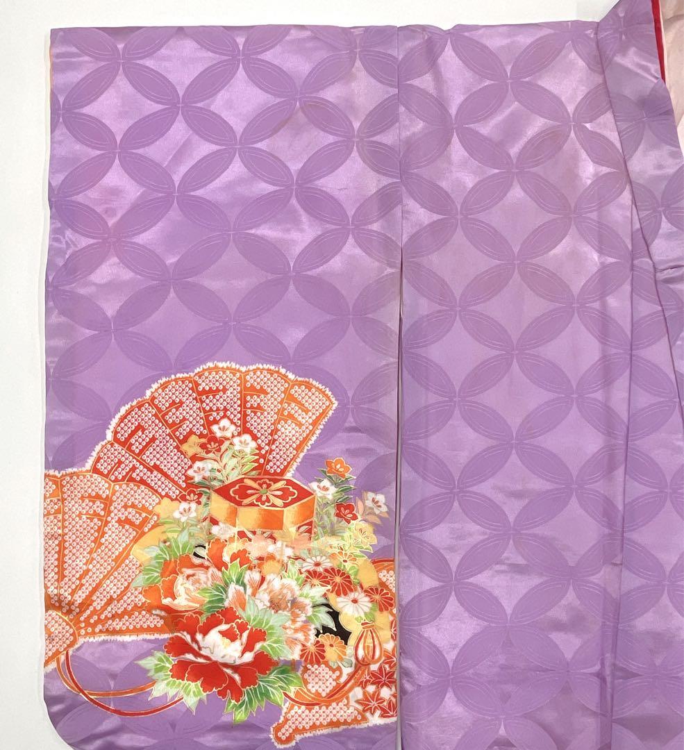 ◎mk-3309　女児　七五三　着物・襦袢セット　3才　　1-30