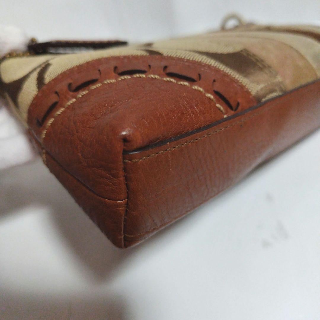 COACH ワンショルダー シグネチャー アクセサリーポーチ パッチワーク