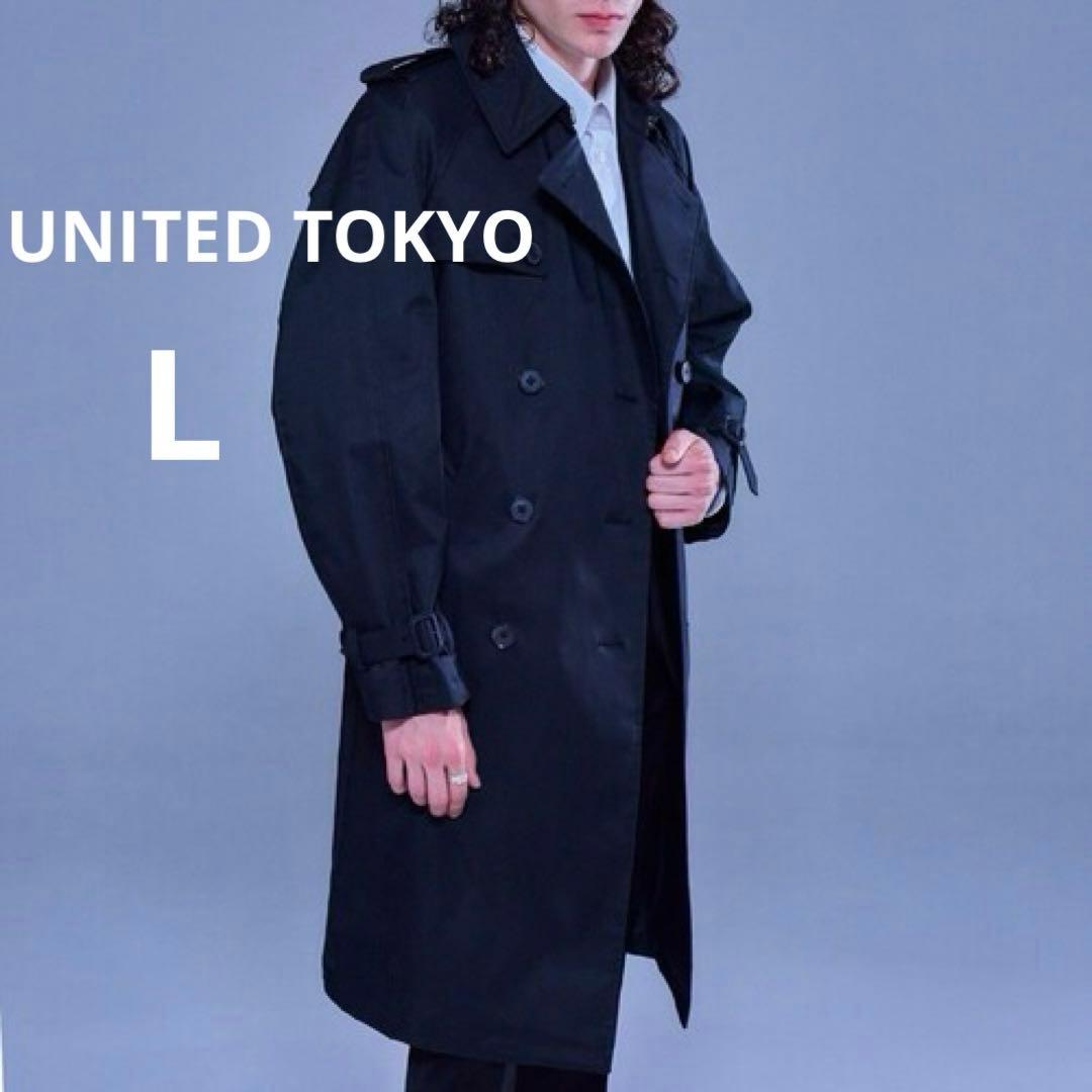 UNITED TOKYO トレンチコート メンズ 紺　日本製 サイズ3 美品 L