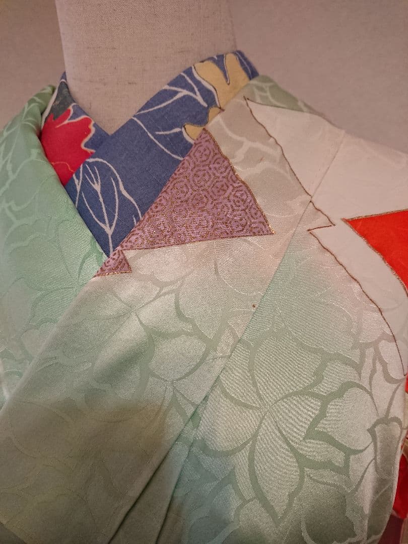 個性派振袖コーデセット振袖セットセミアンティーク振袖袋帯セット大正ロマン刺繍