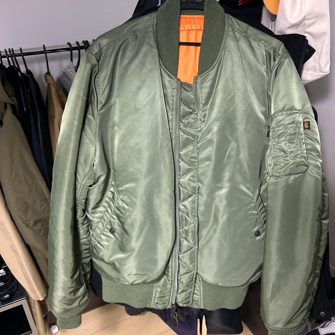 バ*プ様 ALPHA INDUSTRIES MA-1 フライトジャケット カーキ
