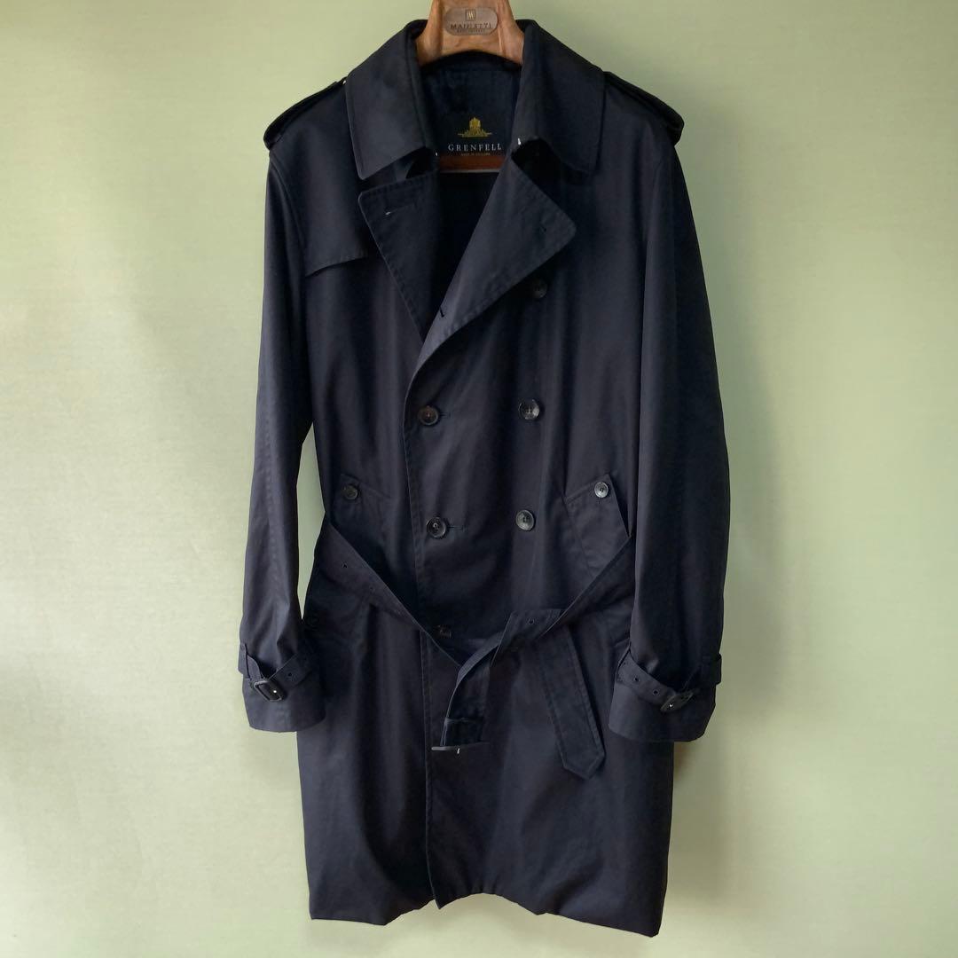 GRENFELL グレンフェル トレンチコート 40 ネイビー 英国製