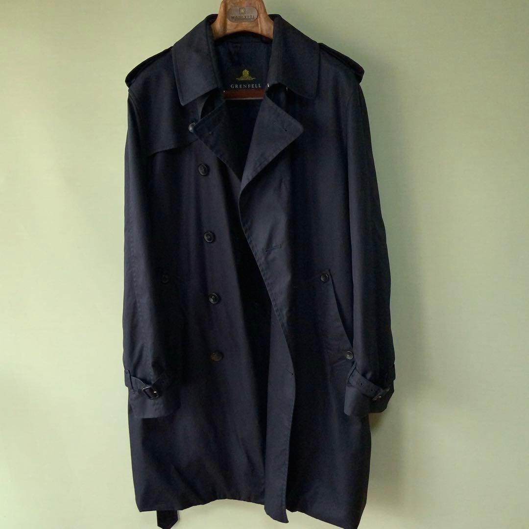GRENFELL グレンフェル トレンチコート 40 ネイビー 英国製