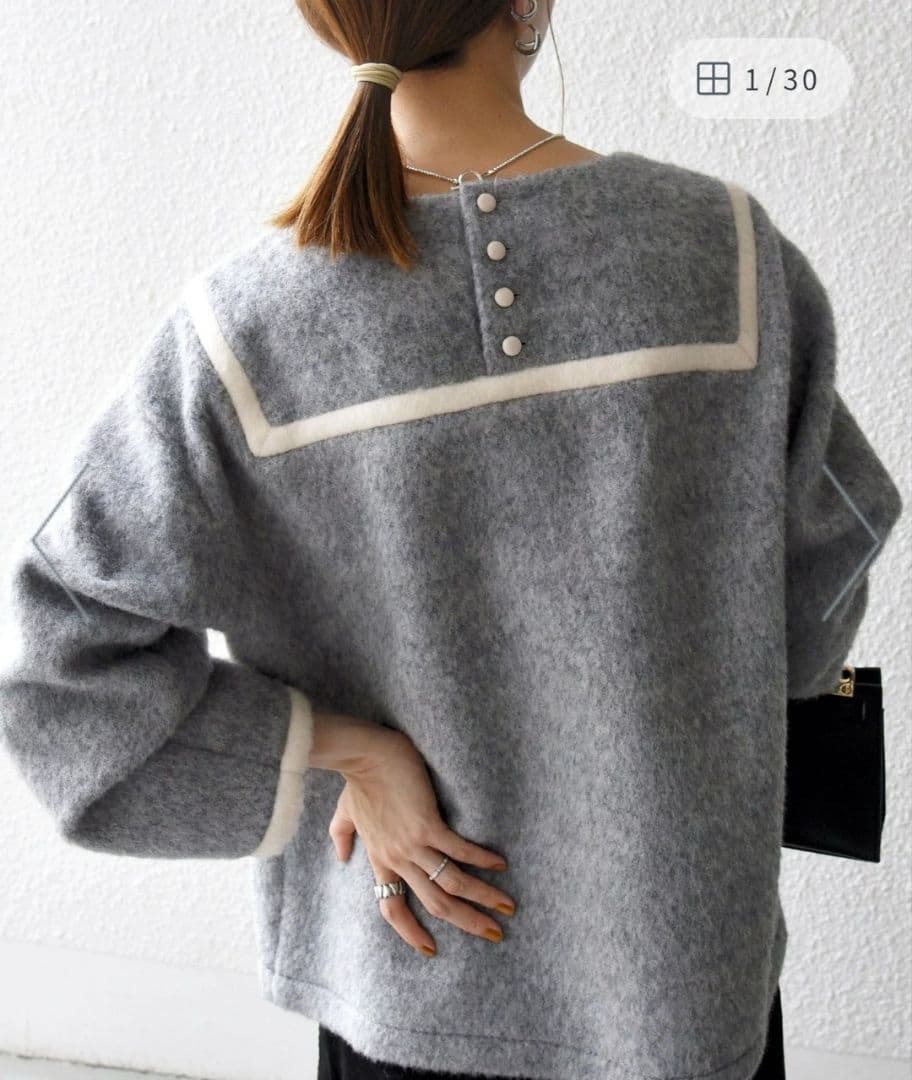 【新品タグ付き】SHIPS any: バイカラーセーラーデザインプルオーバー