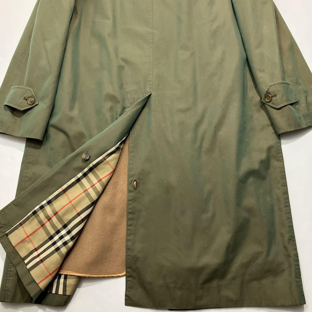 【専用品 バーバリーズ　ロングステンカラーコート　ライナー付　玉虫色　ノバチェ