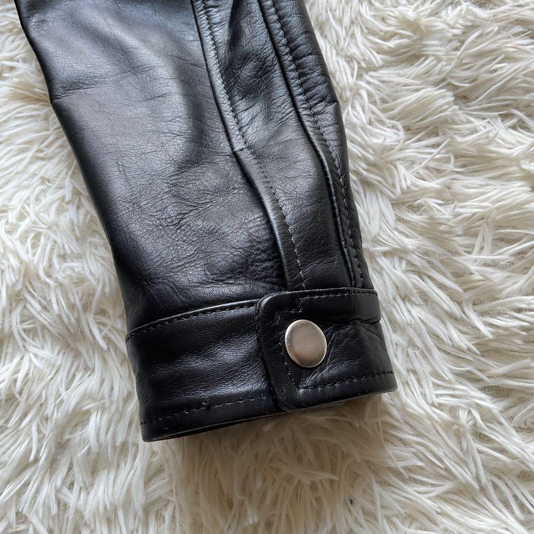 美品✨DIESEL レザージャケット　シングルライダース　ブラック