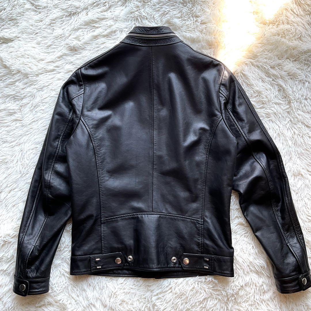 美品✨DIESEL レザージャケット　シングルライダース　ブラック