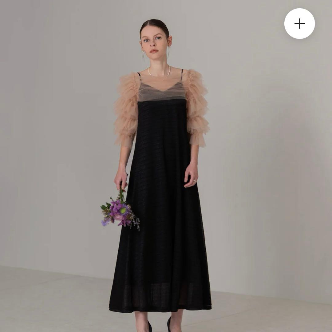 最終値下げLEJA ティアードフリルチュールボレロワンピースドレス