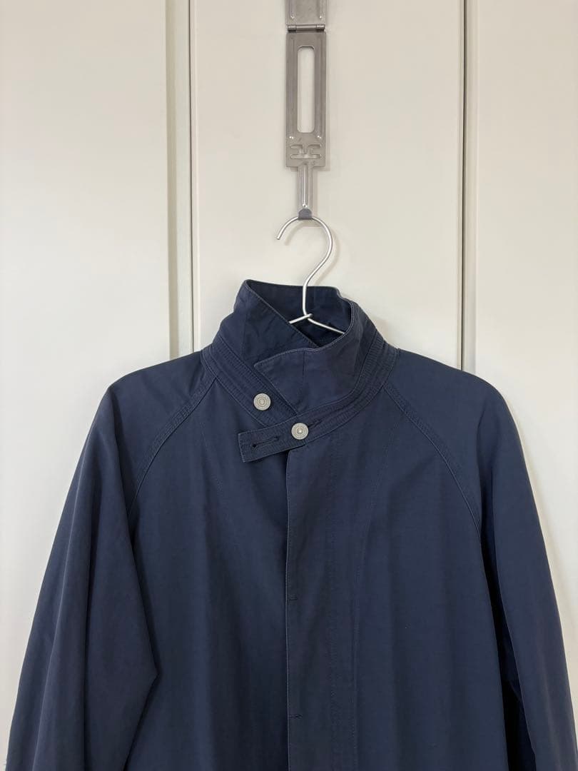 【交渉可】　ササフラス　ネイビー ステンカラーコート