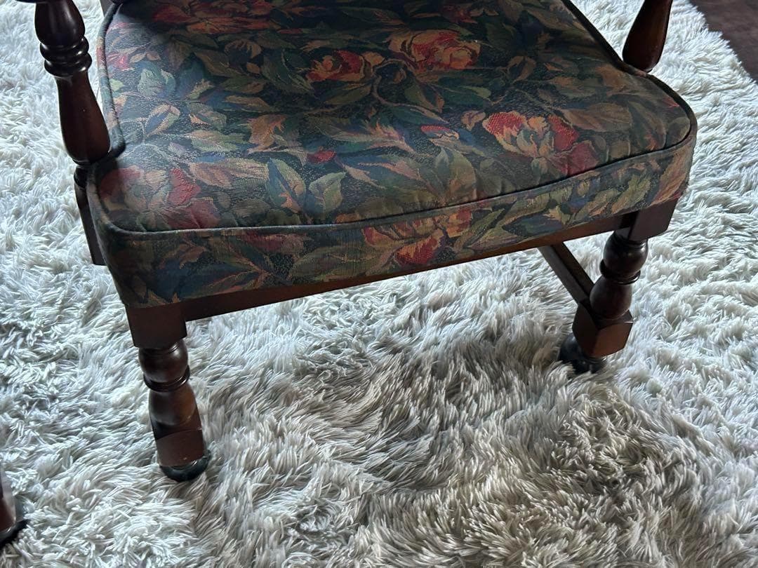 ①カリモク karimoku アームチェア　ヴィンテージチェア　2脚セット　GZ