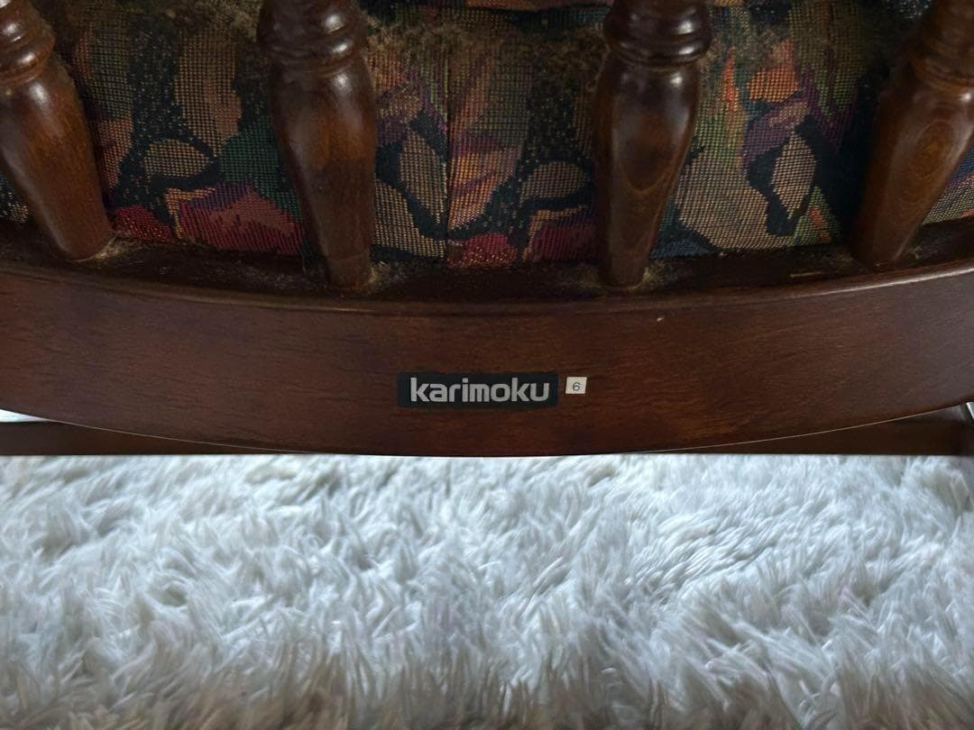 ①カリモク karimoku アームチェア　ヴィンテージチェア　2脚セット　GZ