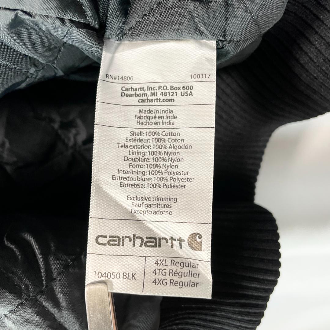 ビッグサイズ Carhartt カーハート アクティブジャケット 黒 4XL