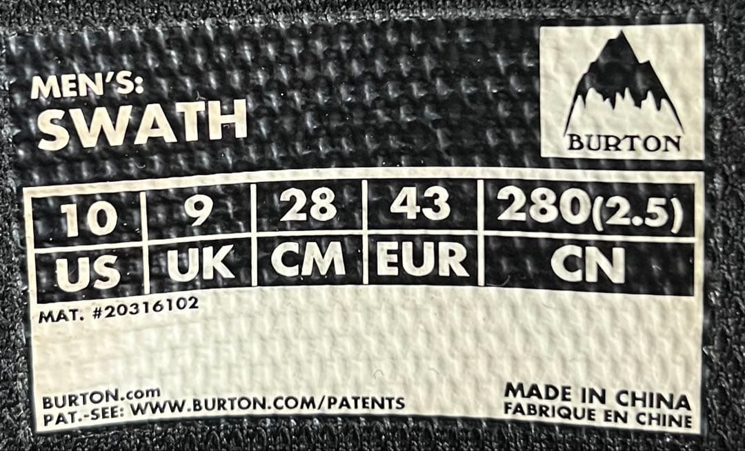 【即日発送】BURTON スノボブーツSWATH スワス28.0cm