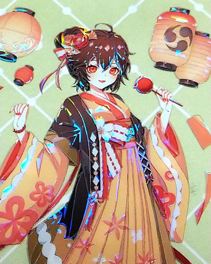 J889#和歌(贝壳光)巫女sama切り売り海外人物マステ女の子