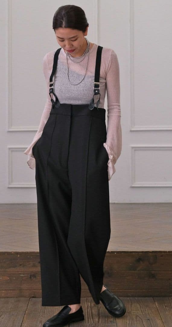 【美品】AKTE ストラップワイドパンツ　 サイズ2