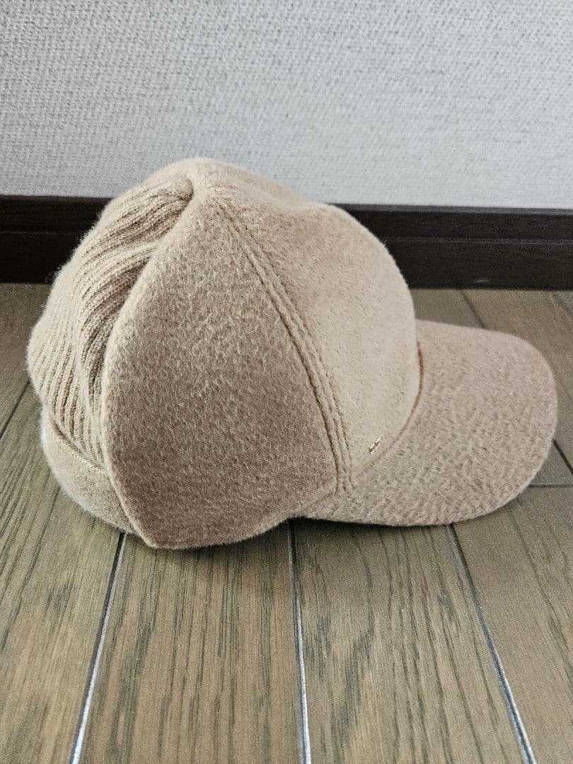 Max Mara　マックスマーラ　カシミヤニット切り替えキャップ　帽子　美品