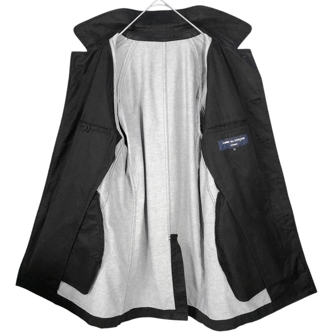 ☆ COMME des GARCONS HOMME ブラック ステンカラーコート