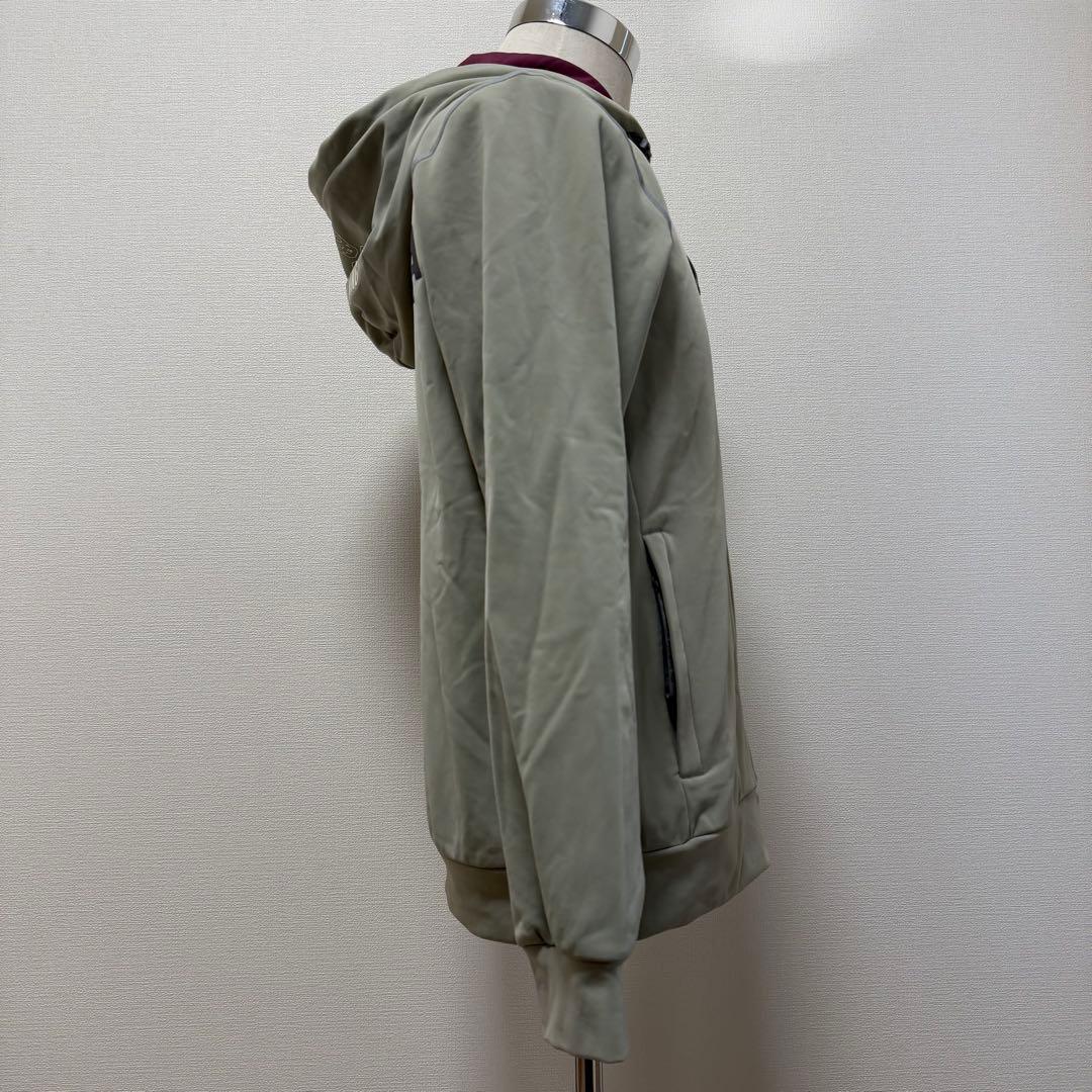 マークアンドロナ　ジップパーカー　スカル　ストレッチ　グリーン系　ゴルフウェア