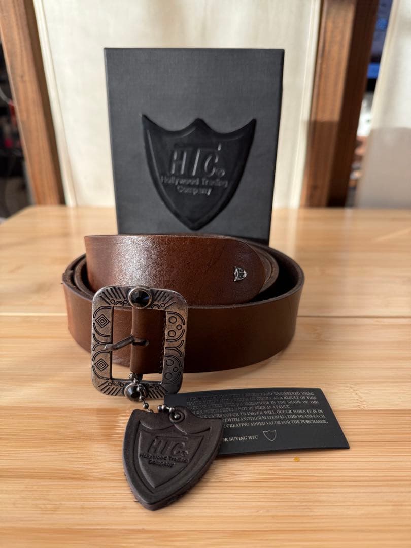 マリオ 　⭐️ブラックストーンネイティブバックル⭐️ブラウンレザー⭐️32/80