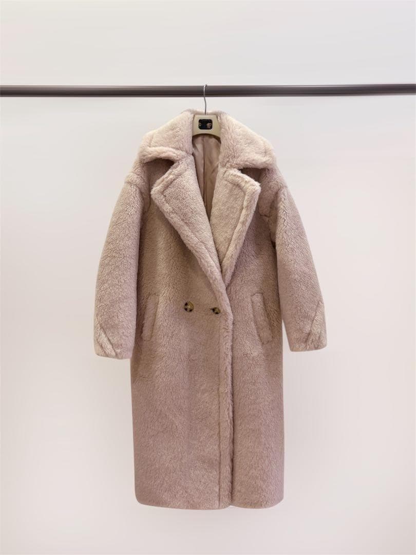 新品未使用 ベアロングコート テディコート カシャお好きな方 ライトベージュ