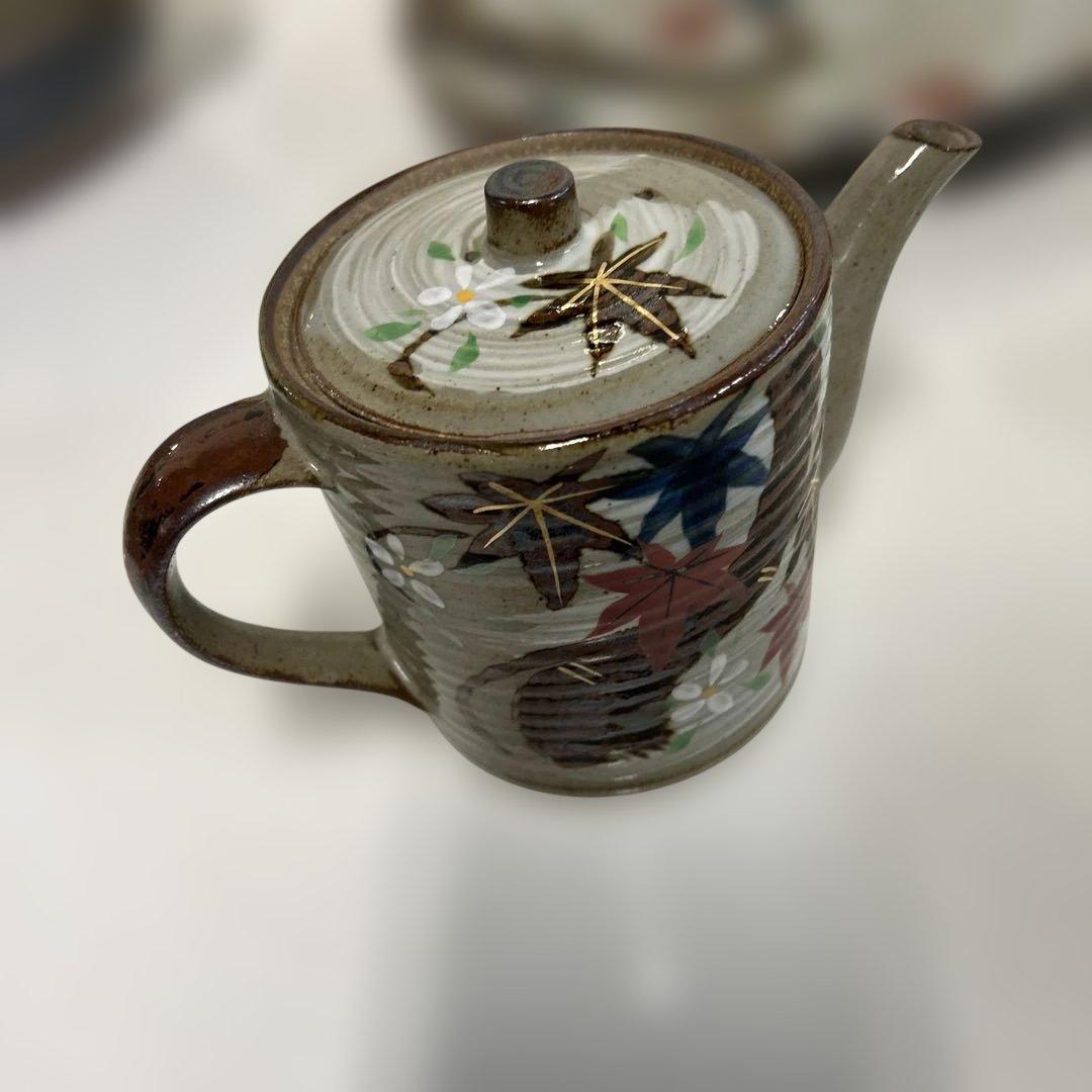 ☆未使用☆【豪華】☆みすず鍋　フルセット　もみじ　金彩　秋　ふぐ　土鍋