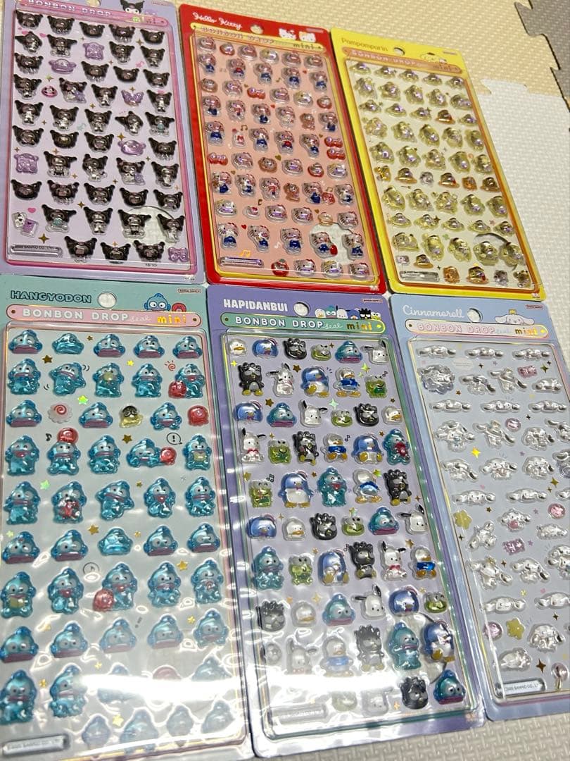 【正規品】ボンボンドロップシール サンリオmini 6種類