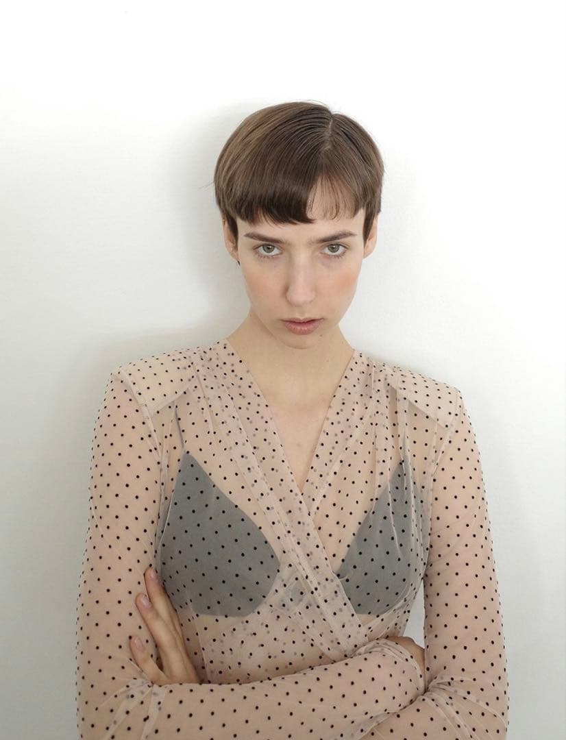 クラネ　SHEER DRAPE BODYSUITS