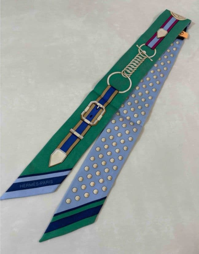 haru HERMES エルメス スカーフ ツイリー リボン ヘアバンド