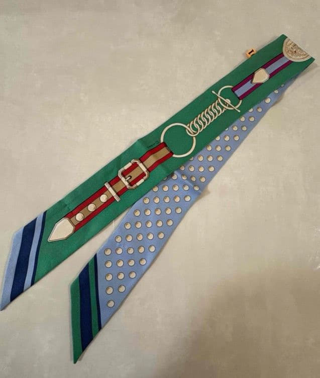 haru HERMES エルメス スカーフ ツイリー リボン ヘアバンド