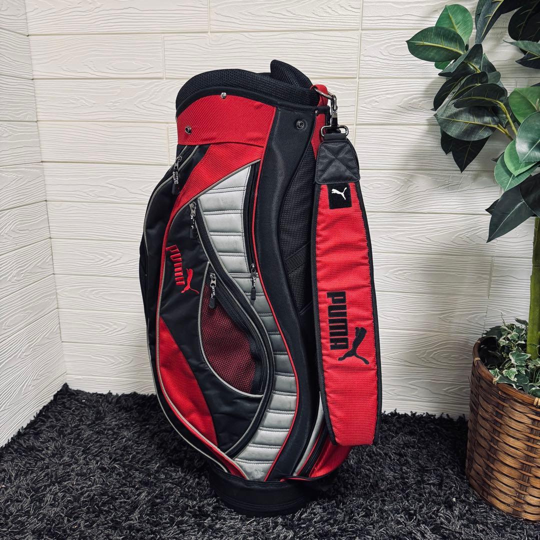 Puma プーマ　ゴルフキャディバッグ 黒/赤